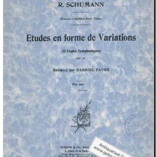 Etudes en forme de variations