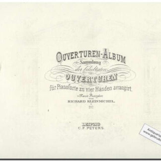 Ouverturen fur Pianoforte zu vier Handen