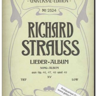 Lieder-Album XV aus Op 46, 47, 48 und 49 (low/tief)