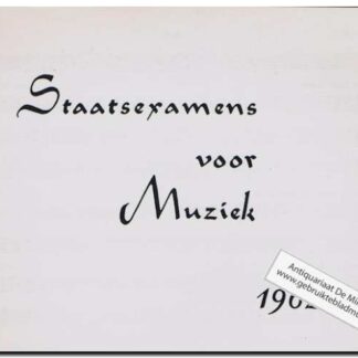 Staatsexamens voor muziek opgaven 1962