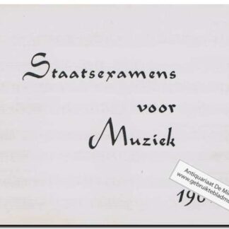 Staatsexamens voor muziek opgaven 1964