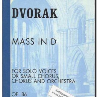 Mass in D op.86 6165 Kalmus Vocal Scores