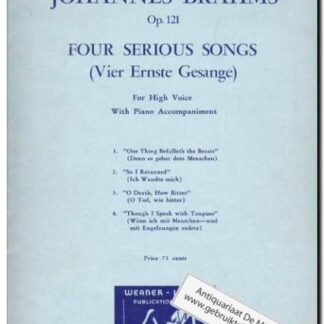 Four serious songs Op.121.