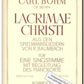 Lacrimae Christi Op.318 No.4 Bartiton