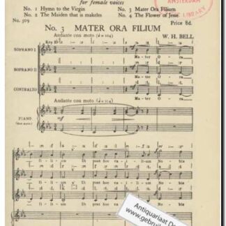 Four Mediaeval Songs No.3 Mater ora Filium