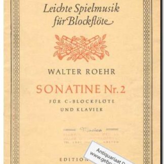 Sonatine Nr.2 fur C-blockflote und Klavier