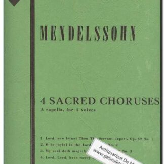 4 Sacred Choruses A capella, for 4 voices