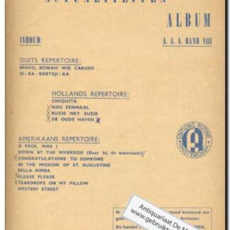 Altona-Actualiteiten Album A.A.A. Band VIII Diverse Songs