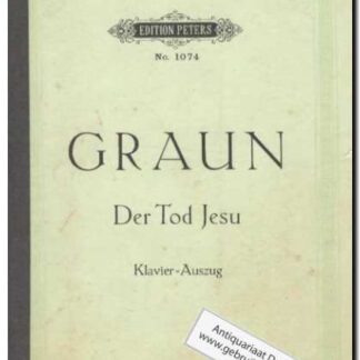 Der Tod Jesu Klavier Auszug
