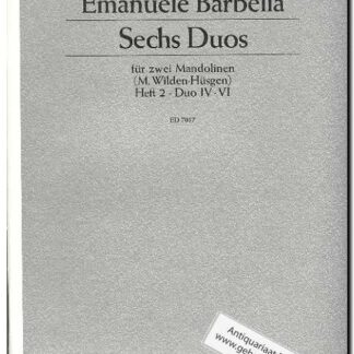 Sechs Duos fur zwei Mandolinen heft 2 Duo IV-VI